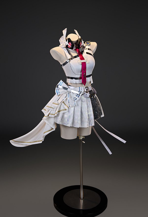 Wuthering Waves Solar5 Denia Cosplay Costume Top and Skirt with Collar and Tie