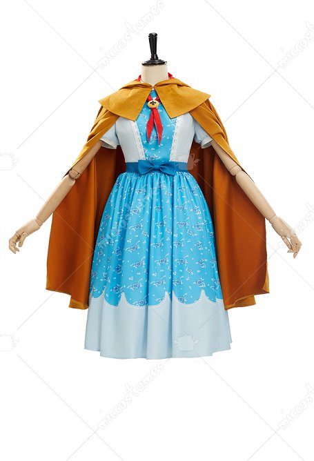 Vestido de disfraz de Cosplay de Stranger Things Holly con Capa y Bufanda