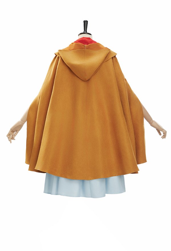 Vestido de disfraz de Cosplay de Stranger Things Holly con Capa y Bufanda Vestido de disfraz de Cosplay de Stranger Things Holly con Capa y Bufanda