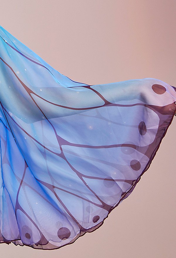 Miccostumes Trajes de baño para mujer Conjunto de bikini Butterfly Traje de baño de dos piezas para mujer con pareo Butterfly