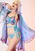 Miccostumes Swimsuits Schmetterling Neckholder Bikini Swimsuit Binde Halfter Schnürung Badeanzug Set mit Chiffon Haori