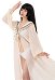 Miccostumes Swimsuits Coverup for Women Sailor Collar Kimono Sheer Chiffon Cardigan