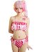 Miccostumes Swimsuits for Women Halter Bathing Suit Strawberry Pattern Two Piece Swimwear