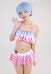 Miccostumes Maillots de bain pour femmes Maillot de bain deux pièces à motif fraise et lait Maillot de bain dos nu