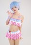 Miccostumes Maillots de bain pour femmes Maillot de bain deux pièces à motif fraise et lait Maillot de bain dos nu