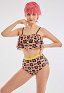 Miccostumes Swimsuits Number Sign Prints for Bathing Bikini Set Vest Top and High Waist Shorts Two Piece Bathing Suit Swimwear