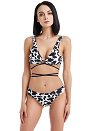 Maillots de bain Miccostumes pour femmes Maillots de bain imprimés vache laitière Maillots de bain sexy Ensemble bikini avec haut à lacets croisés et short