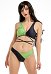 Maillots de bain Miccostumes verts et noirs pour le bain Ensemble bikini sexy Haut et short à lacets croisés Maillot de bain deux pièces