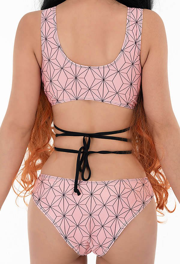 Miccostumes Swimsuits Schnürung Bikini Crisscross Niedriger Kragen Badeanzug Binde Swimsuit Miccostumes Swimsuits Schnürung Bikini Crisscross Niedriger Kragen Badeanzug Binde Swimsuit