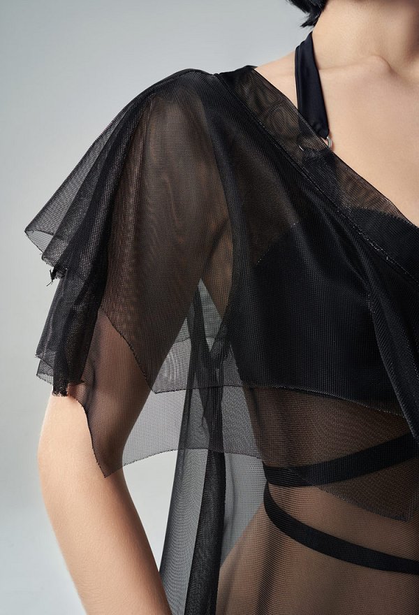 Miccostumes Trajes de baño para mujer Traje de baño estilo gótico Trajes de baño con cordones Conjuntos de bikini con pareo