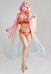 Miccostumes Swimsuits for Women Cartoon Pattern Bathing Suit Ruffles Decorated Swimwear Bikini Sets with Sheer Coverup Chiffon Cardigans