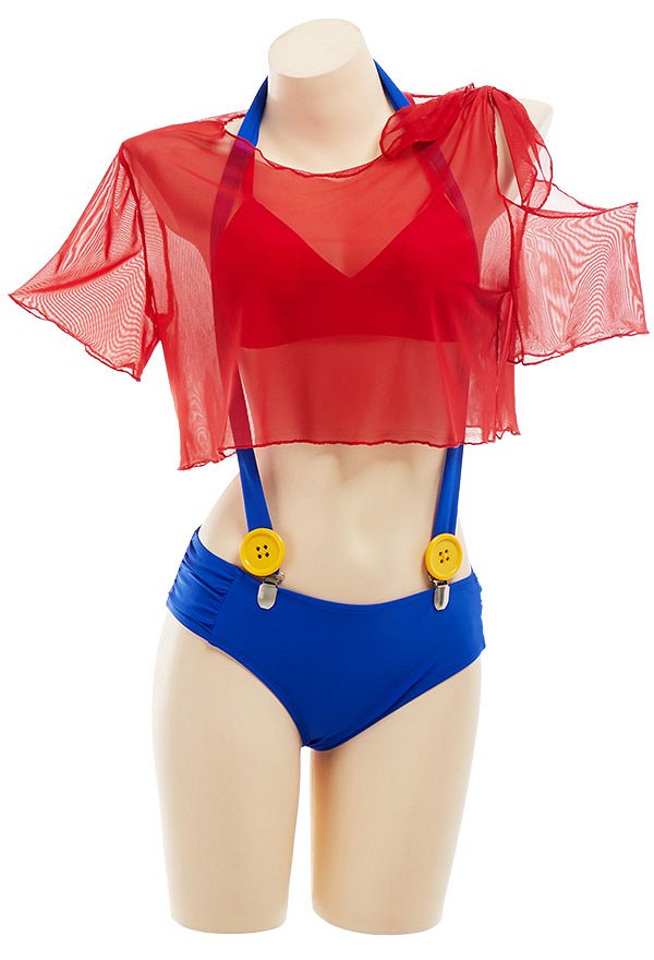 Kawaii Mario Two-Piece Bikini Set - Women Swimsuit Bathing Suit