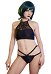 Maillots de bain Miccostumes pour femmes Maillots de bain style gothique Motif toile d'araignée Ensemble bikini avec haut et short
