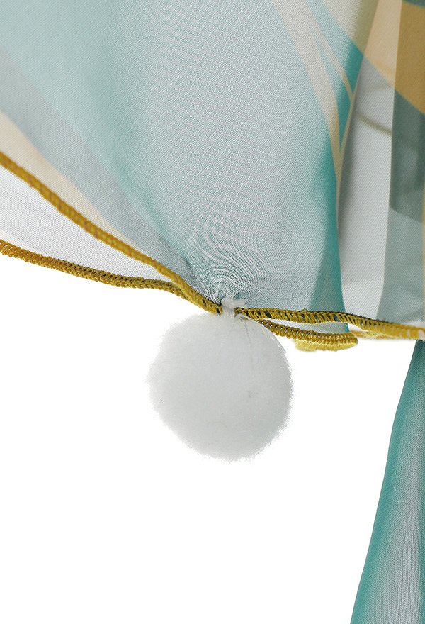 Miccostumes Trajes de baño Ms Hina Gorou Conjunto de bikini derivado Top con lazo y braguita Traje de baño de dos piezas con kimono Haori y gargantilla