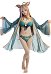 Miccostumes Trajes de baño Ms Hina Gorou Conjunto de bikini derivado Top con lazo y braguita Traje de baño de dos piezas con kimono Haori y gargantilla