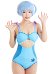 Miccostumes Swimsuits for Women Kawaii Bathing Suit Cutout Scallop Trim One-Piece Swimwear