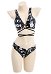 Conjunto de bikini cruzado con cordones y estampado de bruja bañador de dos piezas para la playa