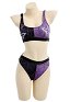 Two Piece Sporty Swimsuit with Butterfly in Spiderweb Prints Contrast Color Bathing Suit for Beach Pool