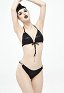 Devil Fashion Punk Gothic Swimsuit Black Low Waist Emo Bikini Bottom Plus Size