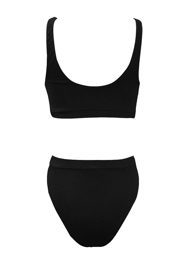 Miccostumes Swimsuits for Women Skeleton Pattern Bathing Suit High Waisted Gothic Style Two-Piece Swimwear