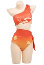 Swimsuit Femme Maillot de Bain Deux Pièces Bikini Dérivé Kaedehara Kazuha à Une Épaule