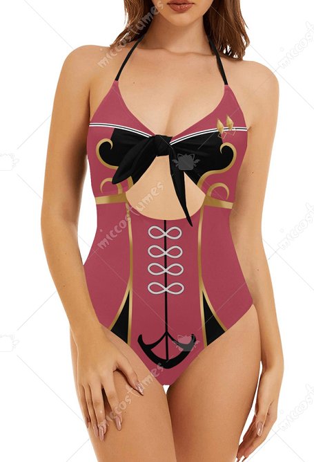 Miccostumes Swimsuits Femme Maillot de Bain Une Pièce Justaucorps Dérivé Beidou avec Découpe