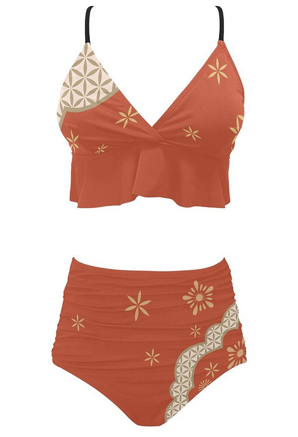 Yoimiya Derivative Swimsuits Kawaii Damen High Waist Dreieckiges Bikini Rüschen Badeanzug Yoimiya Derivative Swimsuits Kawaii Damen High Waist Dreieckiges Bikini Rüschen Badeanzug