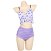 Trajes de baño Miccostumes para mujer Bikini con estampado de mariposas y volantes en el bajo Top halter y braguita Conjuntos de bikini