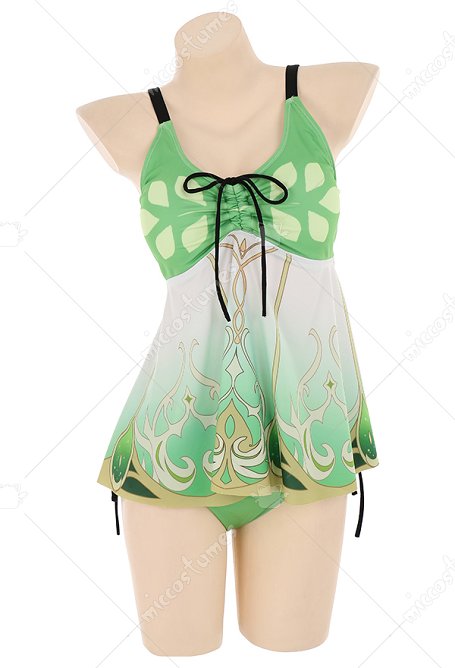 Nahida Derivative Swimsuit Bikini Badeanzug Set Schnürung Zweiteilig Tankini