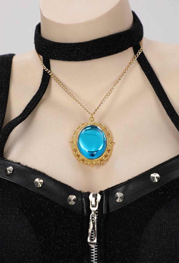 Traje de baño de una pieza con cremallera en el pecho y corte bondage de Hime Derivative con collar Traje de baño de una pieza con cremallera en el pecho y corte bondage de Hime Derivative con collar