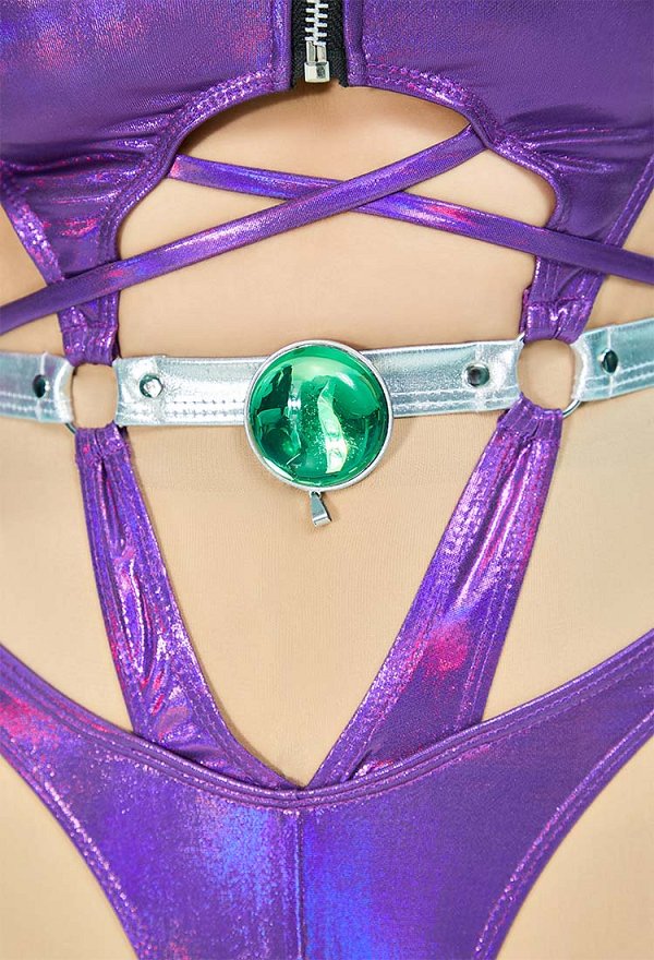 Starfire Derivative Sexy Einteiler Badeanzug für Damen lila Bandage-Ausschnitt Badeanzug mit Wickelrock Handschuhen Starfire Derivative Sexy Einteiler Badeanzug für Damen lila Bandage-Ausschnitt Badeanzug mit Wickelrock Handschuhen