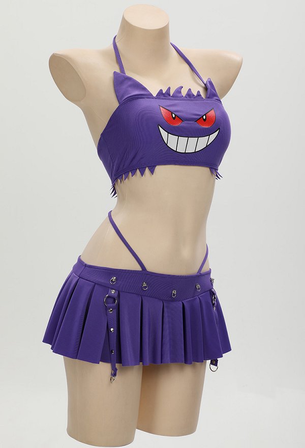 PM Derivative Traje de baño de dos piezas con estampado púrpura Top sin tirantes Traje de baño con diadema PM Derivative Traje de baño de dos piezas con estampado púrpura Top sin tirantes Traje de baño con diadema