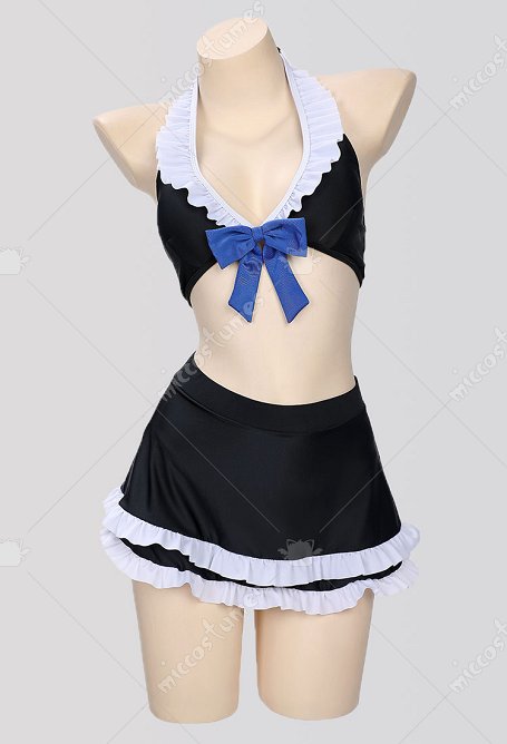 Stockings Derivative Badeanzug Neckholder  kurzes Oberteil Skorts zweiteiliger Badeanzug