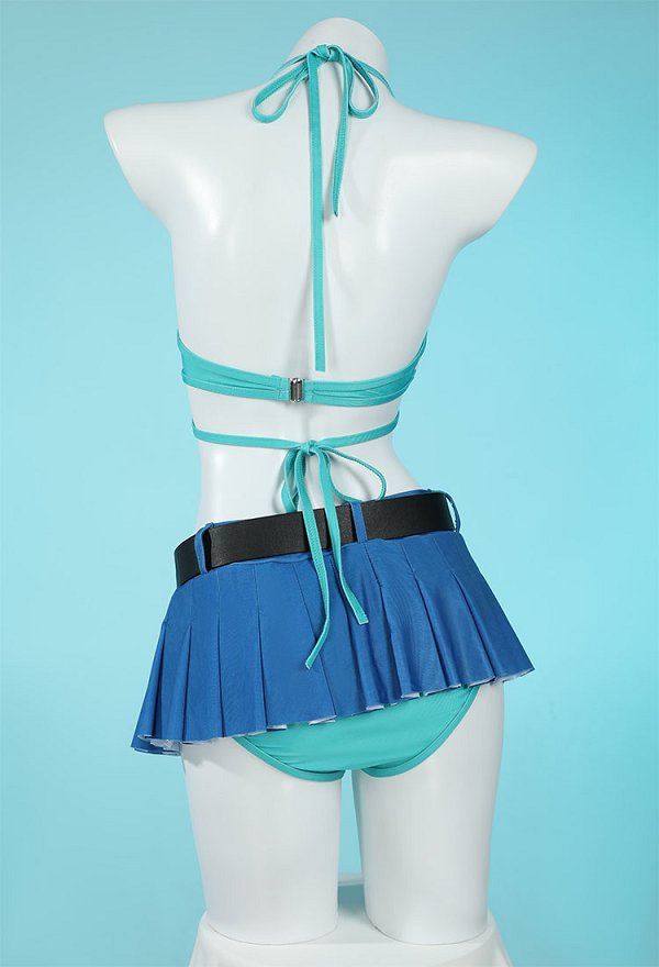 OP Nami Derivative Traje de baño Sexy Conjunto de Bikini Corsé y Shorts Traje de baño de Dos Piezas con Falda y Cinturón