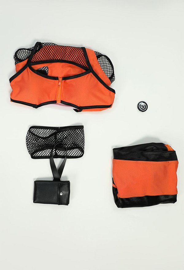 Ninja Derivative Traje de Baño de una Pieza Halter Mesh Cut Lencería y Chaqueta Corta