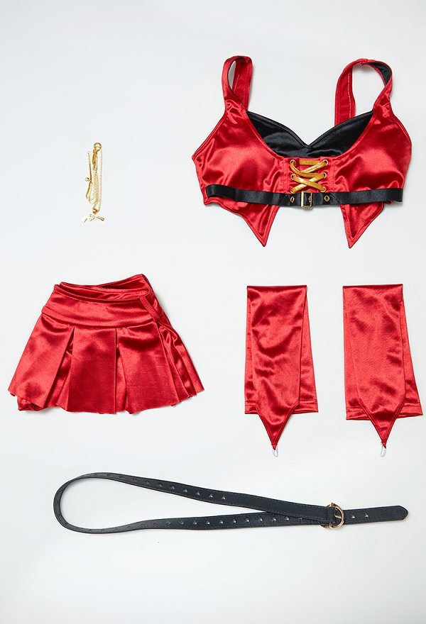 Traje de baño de dos piezas con falda y top corto Traje de baño con mangas y cinturón