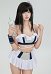 Maillot de bain FF7 Tifa avec haut dos nu, jupe et culotte triangle avec poignets