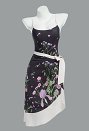 Vintage Conjunto de Traje de baño floral retro de una pieza con falda de tul