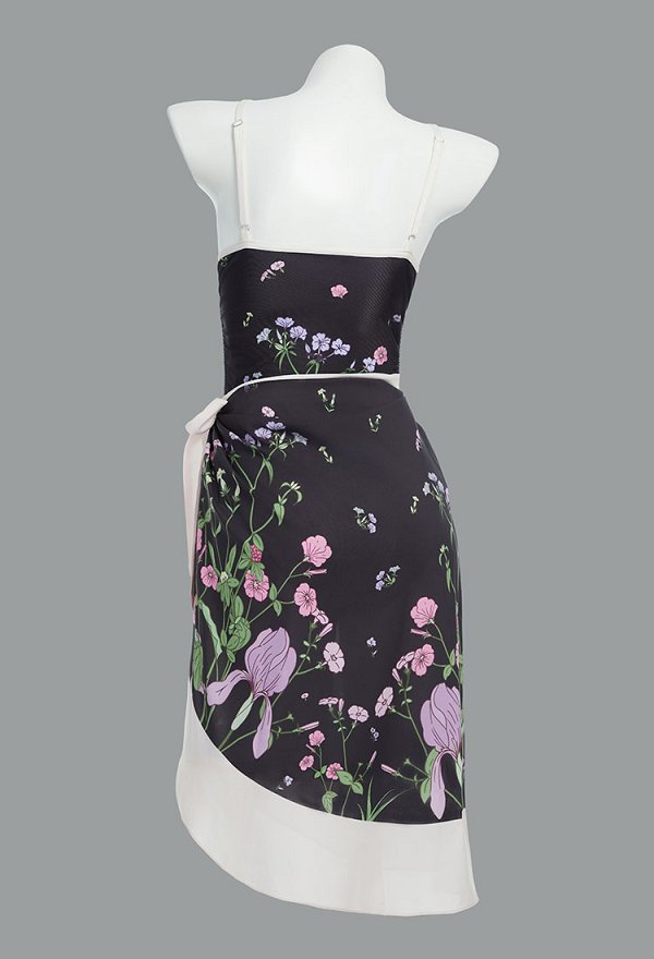 Maillot de bain une pièce rétro Maillot de bain vintage à fleurs avec jupe en tulle