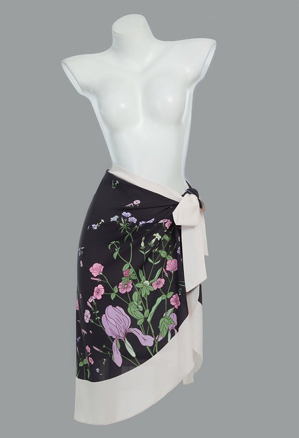 Maillot de bain une pièce rétro Maillot de bain vintage à fleurs avec jupe en tulle