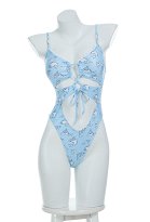 Kawaiii Little Shark Traje de baño de una pieza Halter Cutout Traje de baño de encaje sin espalda Traje de baño de corte alto Kawaiii Little Shark Traje de baño de una pieza Halter Cutout Traje de baño de encaje sin espalda Traje de baño de corte alto