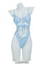 Kawaiii Little Shark Traje de baño de una pieza Halter Cutout Traje de baño de encaje sin espalda Traje de baño de corte alto