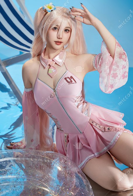 Traje de baño de una pieza Sakura rosa derivado vocal