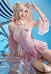 Vocal Derivative Pink Sakura One Piece Swimsuit Badeanzug Tiefes V Kirschblüten Badeanzug mit Ärmeln