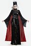 Halloween Reina Cosplay Disfraz de Bruja Negra con Capa con Capucha