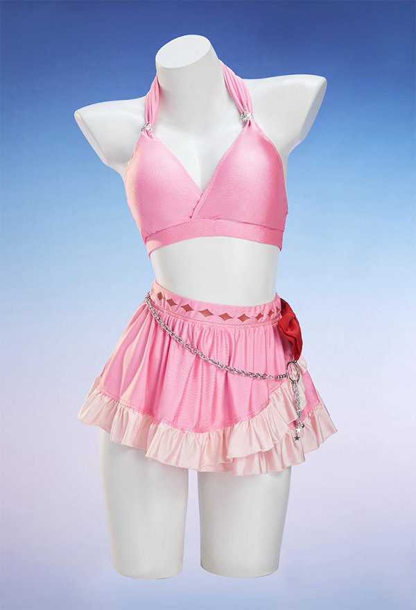 Edición Premium FF Alice Derivado Bañador de dos piezas Top halter Falda con braguita Bañador