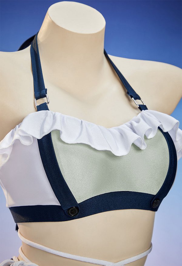 Edición Premium FF Tife Derivative Bañador de dos piezas con top halter y falda con braguita