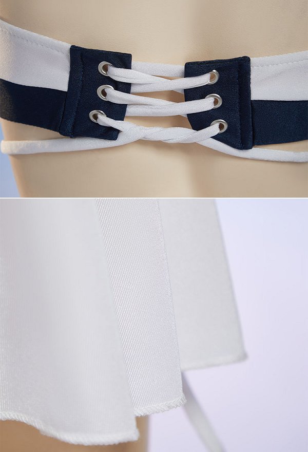 Edición Premium FF Tife Derivative Bañador de dos piezas con top halter y falda con braguita