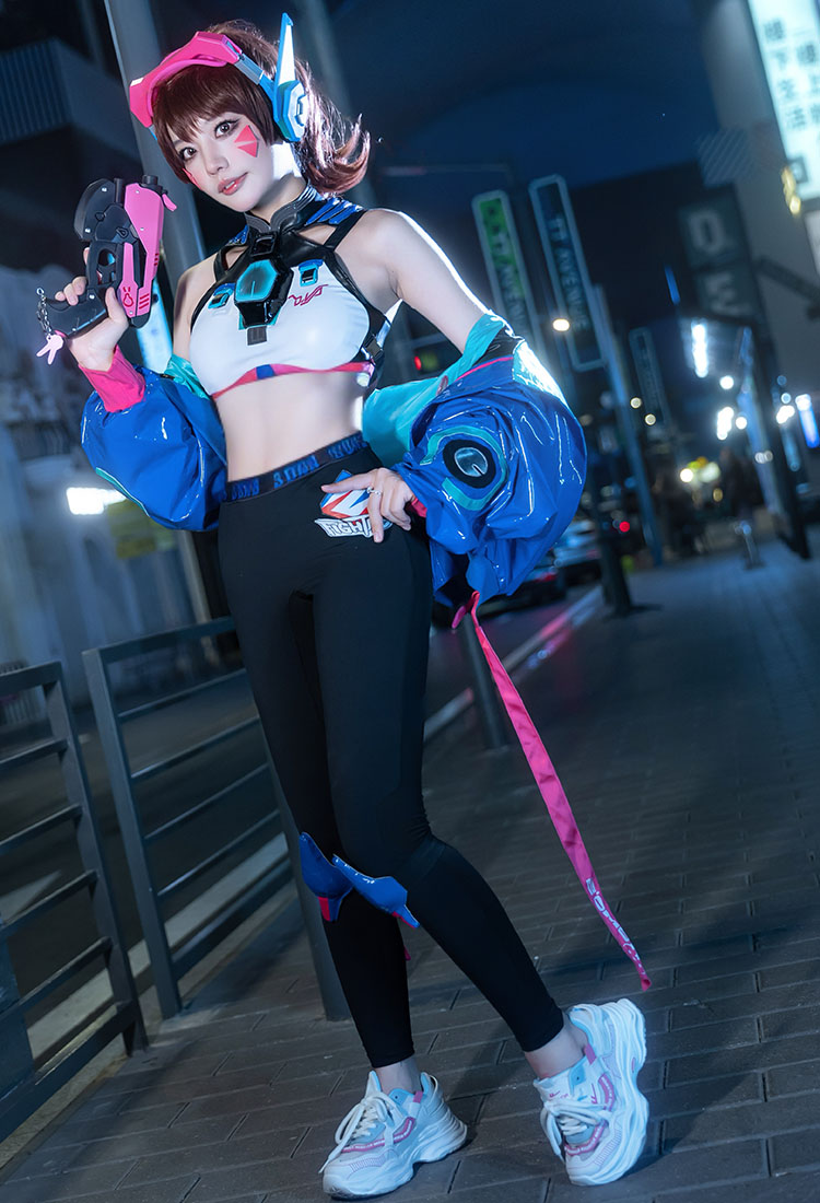 OW Hana Song Cosplay Kostüm Oberteil mit Jacke Yogahose