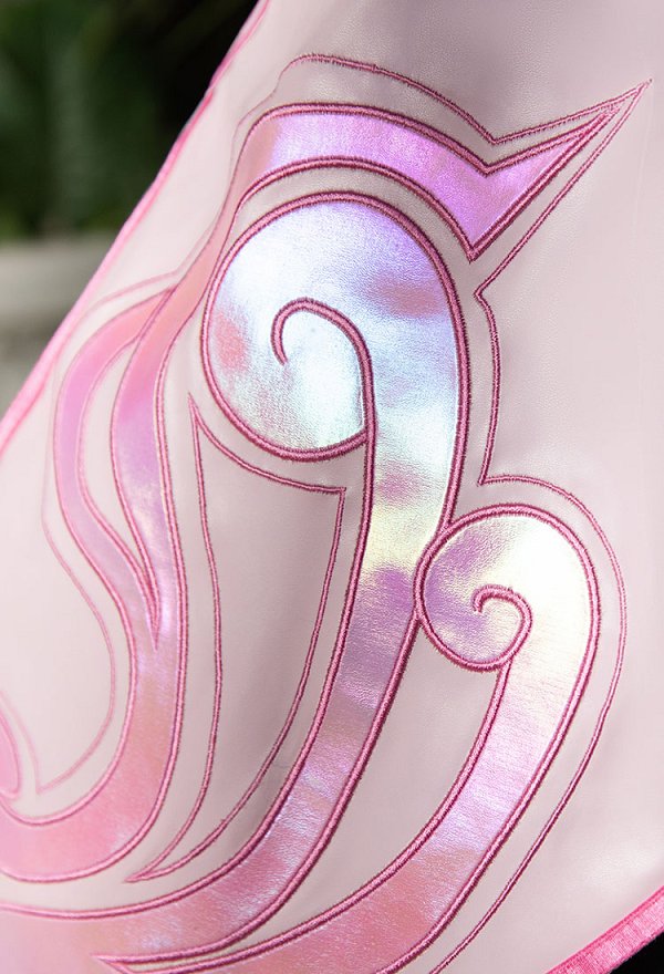 OW Angela Ziegler Pink Mercy Skin Cosplay Kostümkleid mit Rock Strumpfhose